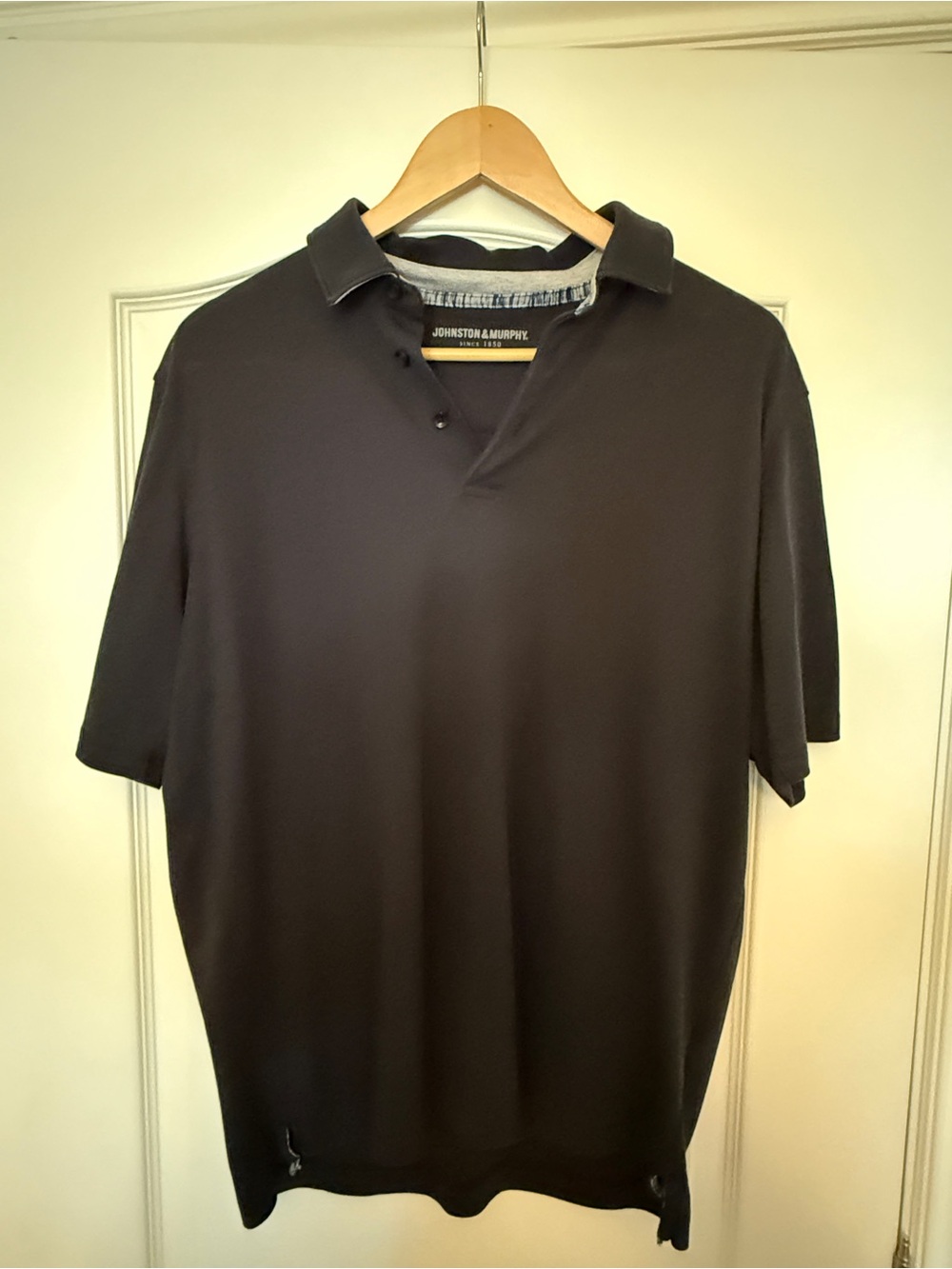 Johnston & Murphy-Men's Black Polo Shirt
